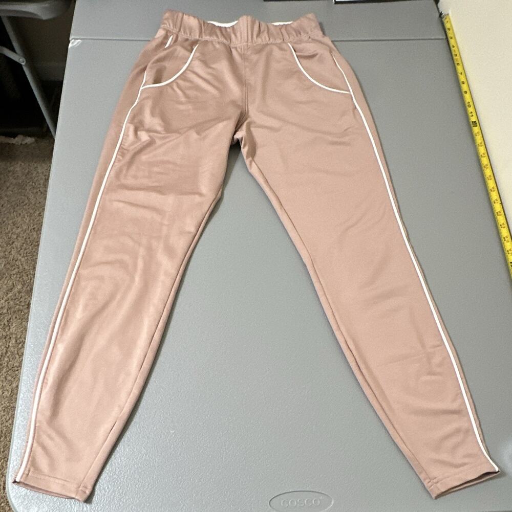 Gymshark Women's Pink/Beige Pull-On Jogger Pants Elastic Waist Pockets XS